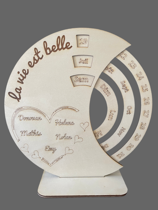 calendrier perpétuel déroulant