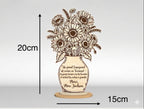 Vase en bois personnalisé avec message gravé Ô cadeau unique