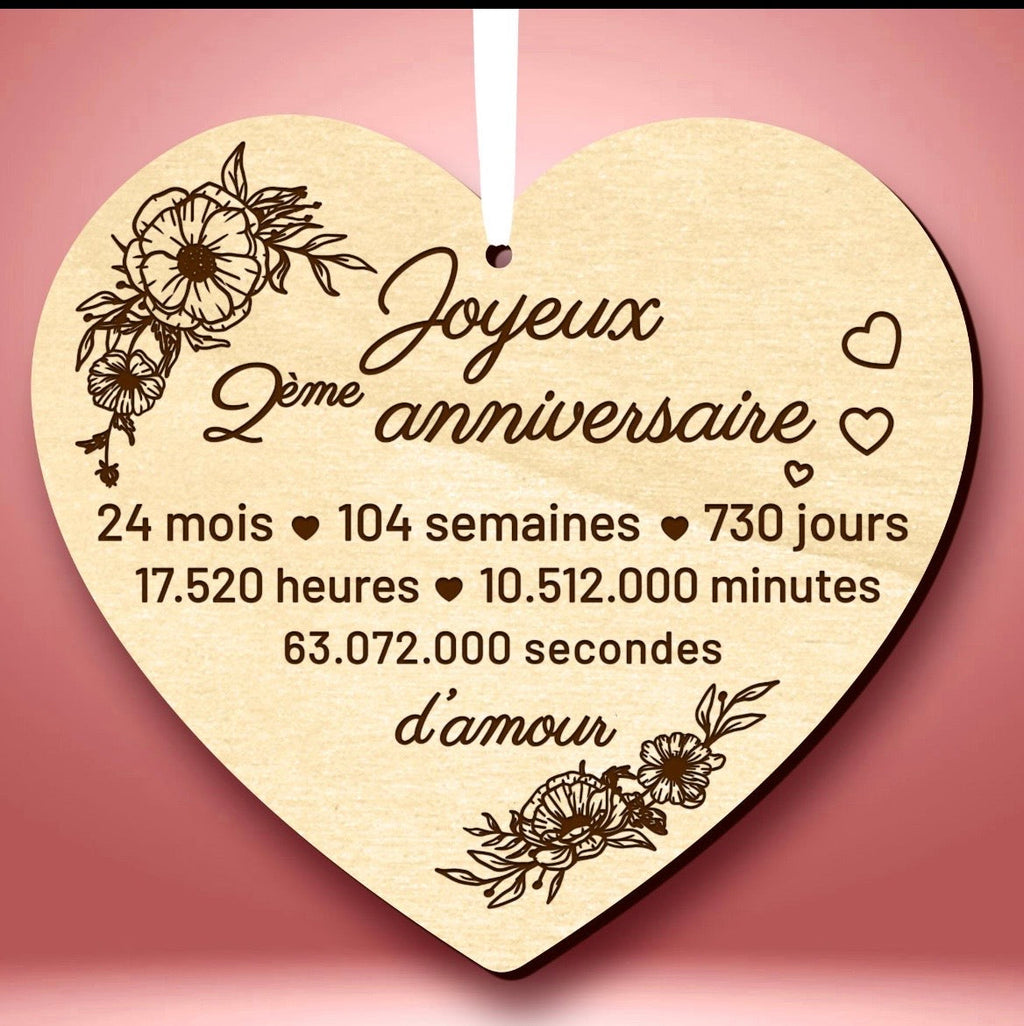 Carte cœur personnalisée – Joyeux Anniversaire Ô cadeau unique