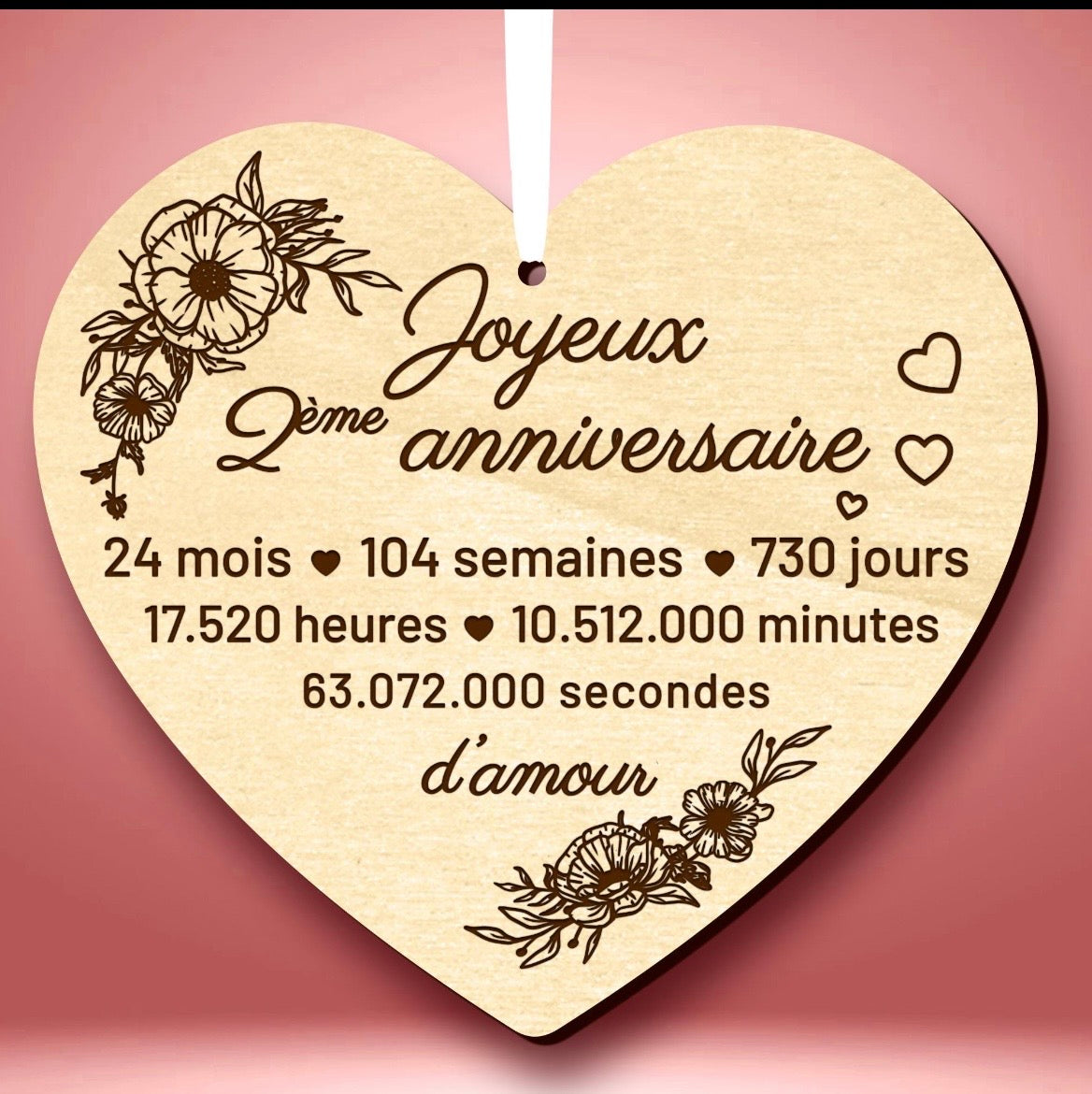 Carte cœur personnalisée – Joyeux Anniversaire Ô cadeau unique