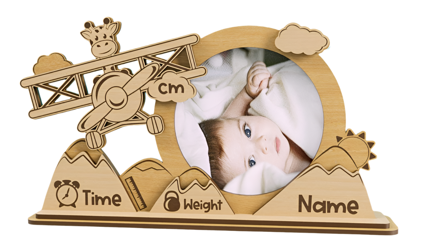Cadre photo pour Bébé Personnalisé – Souvenir Unique de Naissance