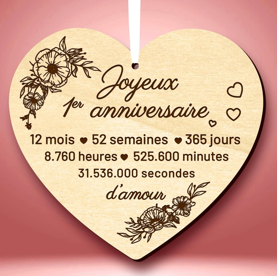 Carte cœur personnalisée – Joyeux Anniversaire Ô cadeau unique