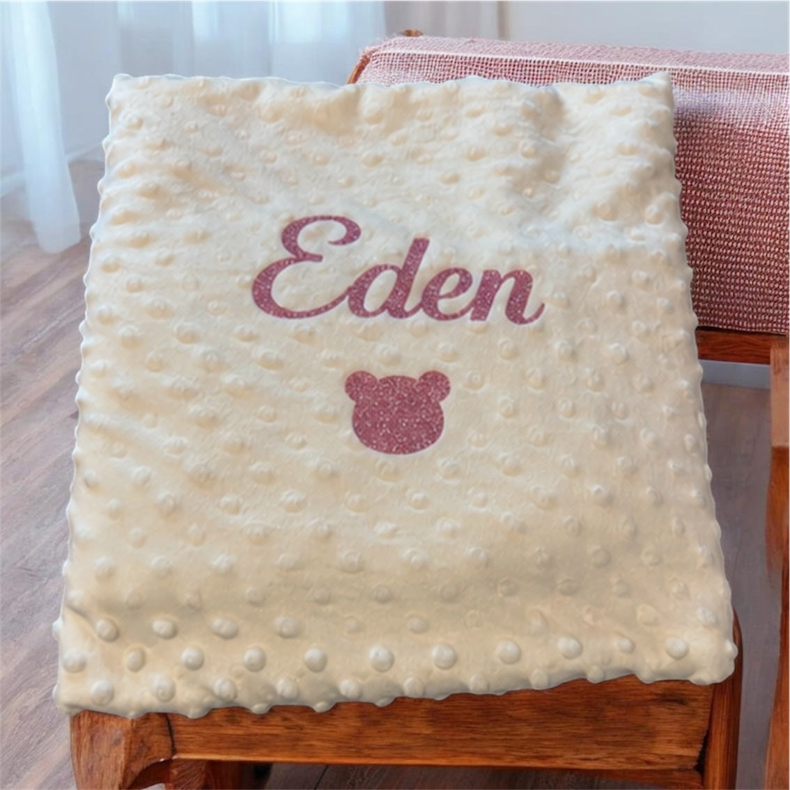 🩵 Couverture Bébé Minky Personnalisée Ô cadeau unique
