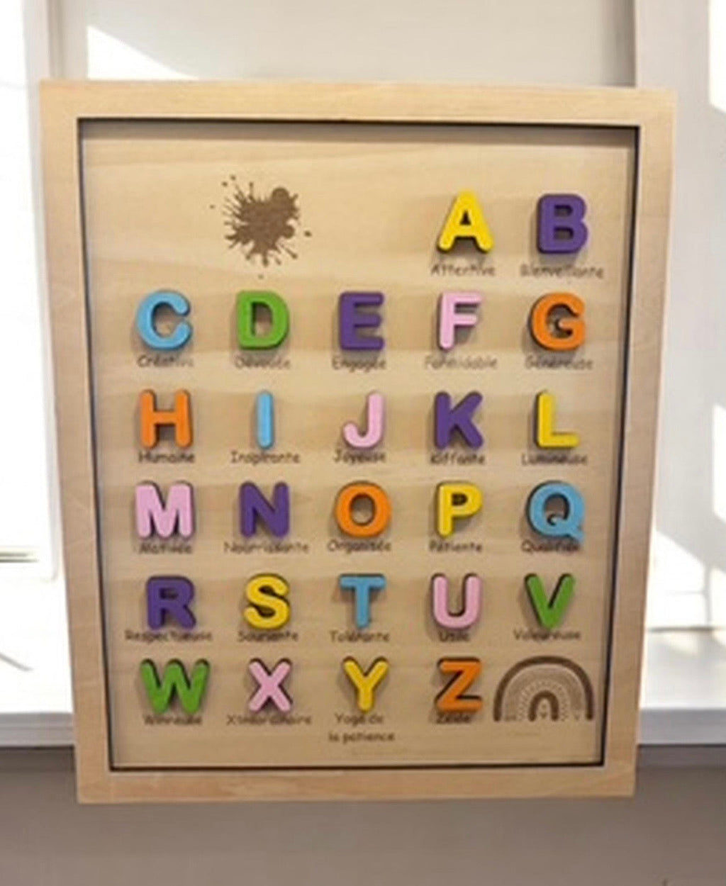 🪵 Tableau abécédaire personnalisé – cadeau de fin d’année Ô cadeau unique