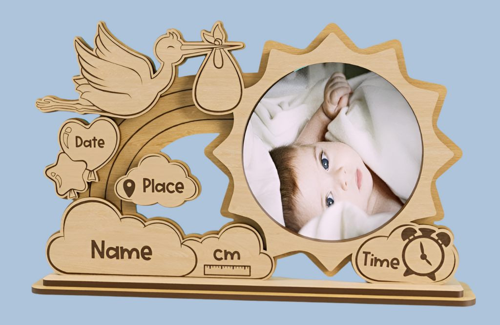 Cadre photo pour Bébé Personnalisé – Souvenir Unique de Naissance Ô cadeau unique