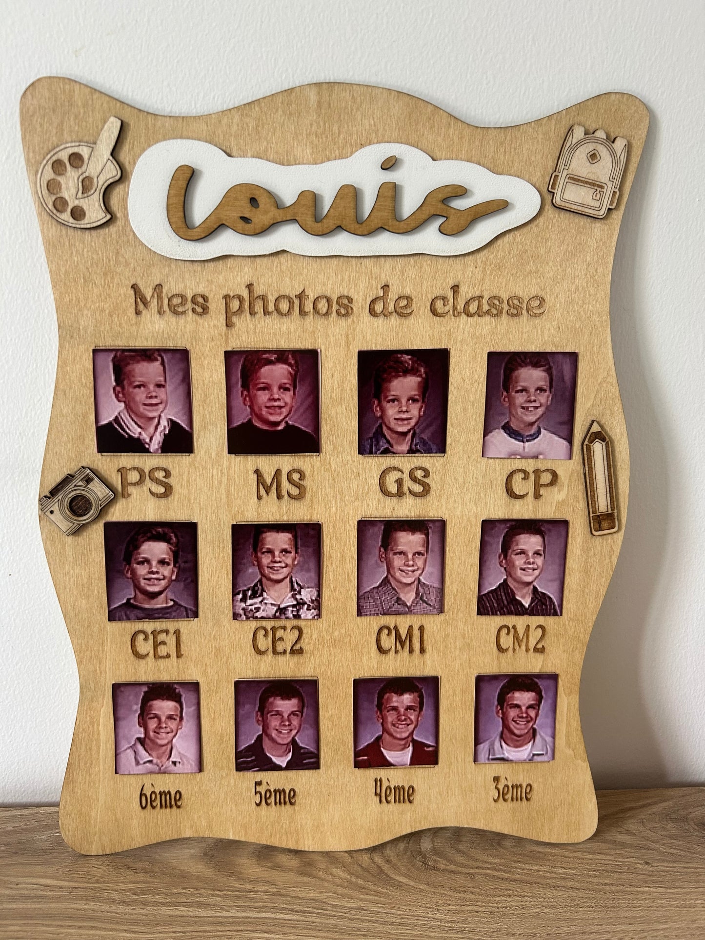 📸 Cadre Années Scolaires – De la Petite Section à la 3ème