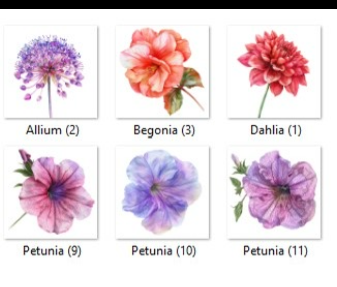 💐 Cadre fleurs du jardin personnalisé – Prénoms enfants, petits-enfants, arrière-petits-enfants