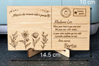 Cadre carte postale en bois personnalisé Ô cadeau unique