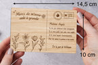 Cadre carte postale en bois personnalisé Ô cadeau unique