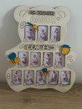 Cadre photo “Première année de bébé” en bois personnalisé Ô cadeau unique