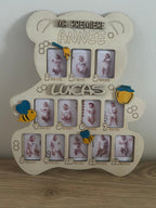Cadre photo “Première année de bébé” en bois personnalisé Ô cadeau unique