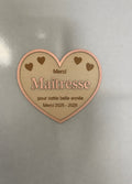 Magnet Cœur personnalisé en bois Ô cadeau unique