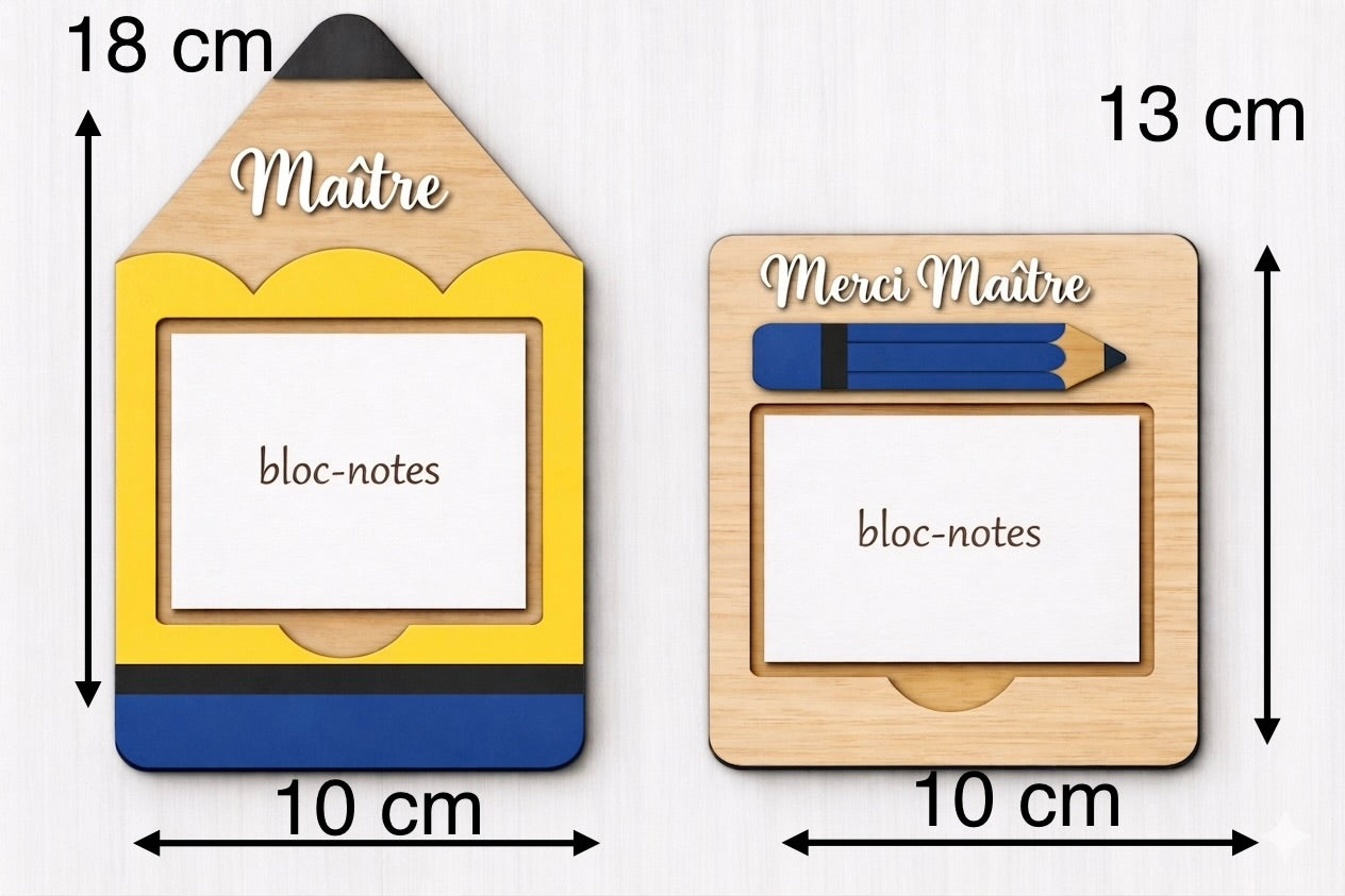 Porte-bloc note en bois personnalisé Ô cadeau unique