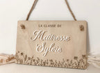 Pancarte de classe en bois personnalisée Ô cadeau unique
