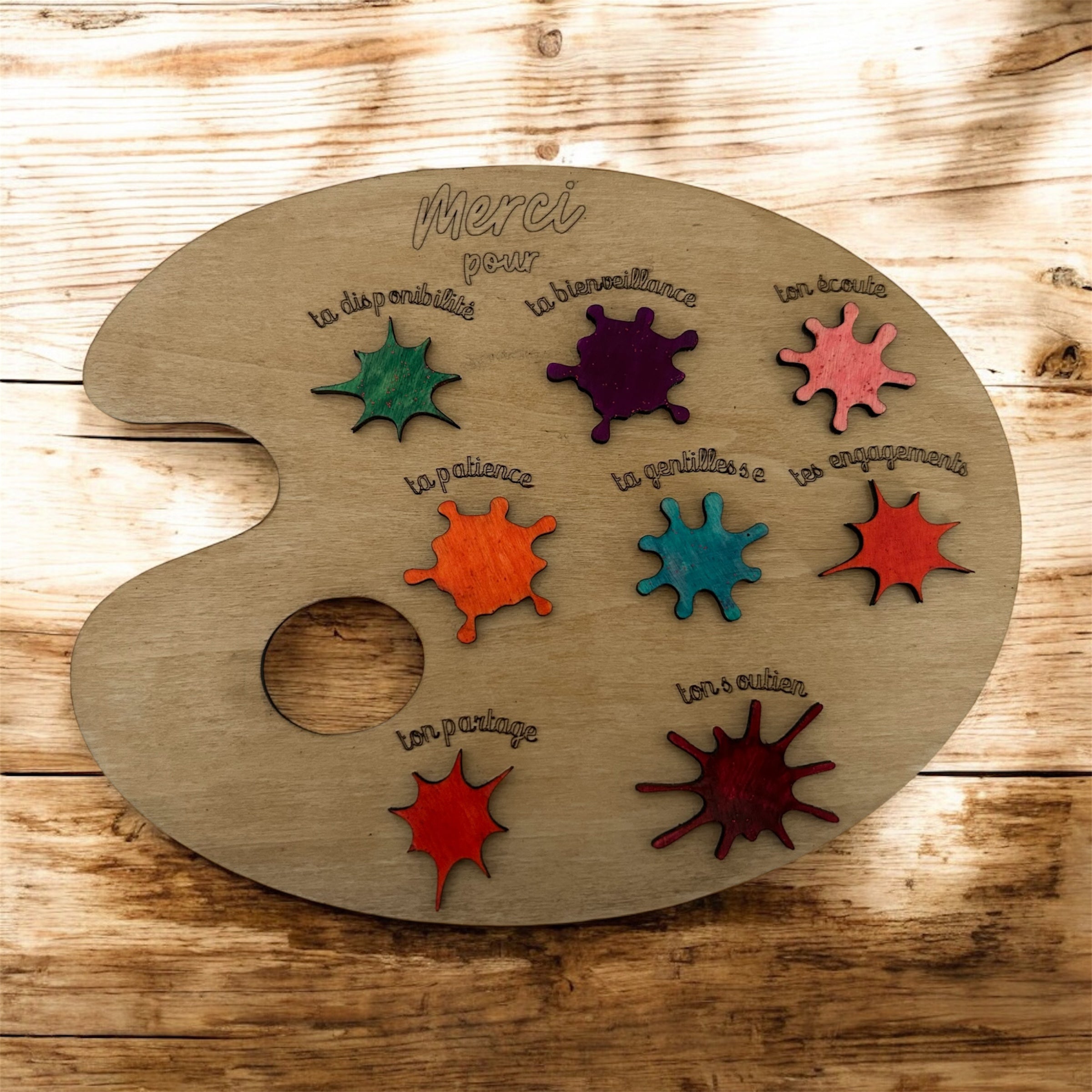 Palette de peinture personnalisée 🎨  -fin scolaire Ô cadeau unique