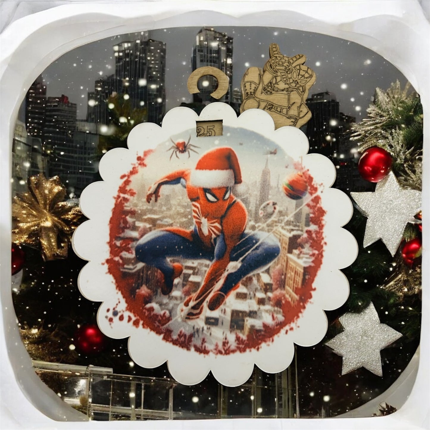 🎄 Calendrier compte à rebours de Noël en bois personnalisable 🎅