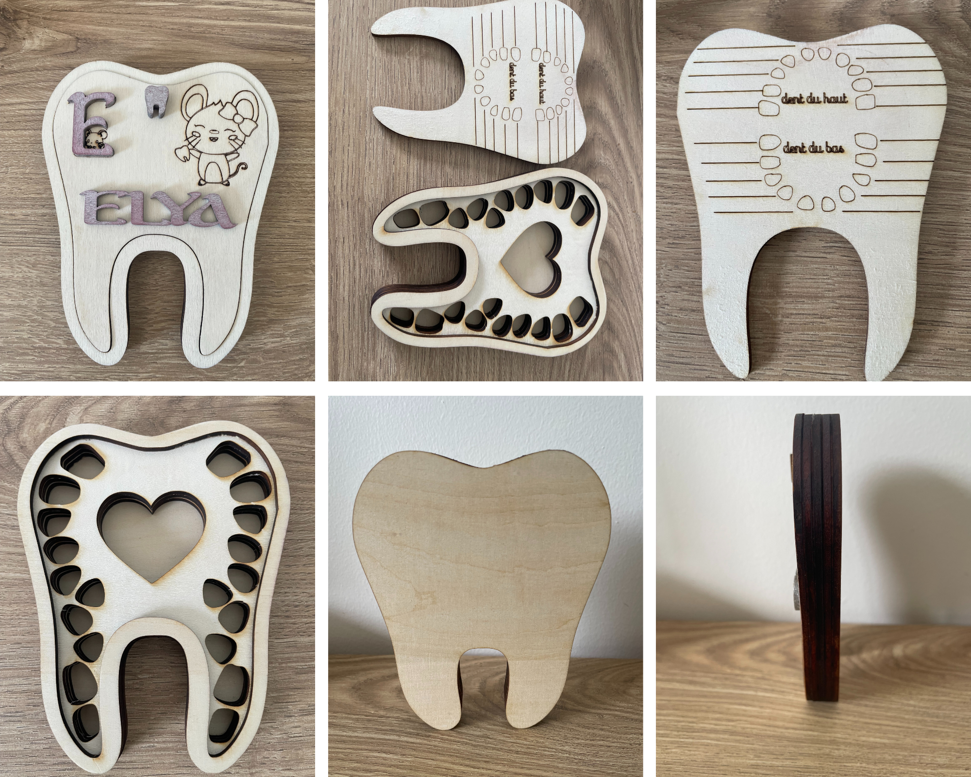 Boîte à dent de lait personnalisable – Avec prénom et date Ô cadeau unique