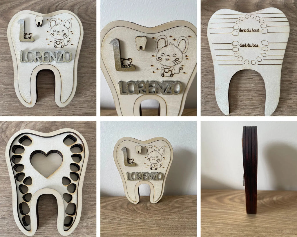 Boîte à dent de lait personnalisable – Avec prénom et date Ô cadeau unique