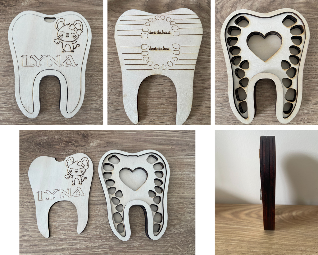 Boîte à dent de lait personnalisable – Avec prénom et date Ô cadeau unique