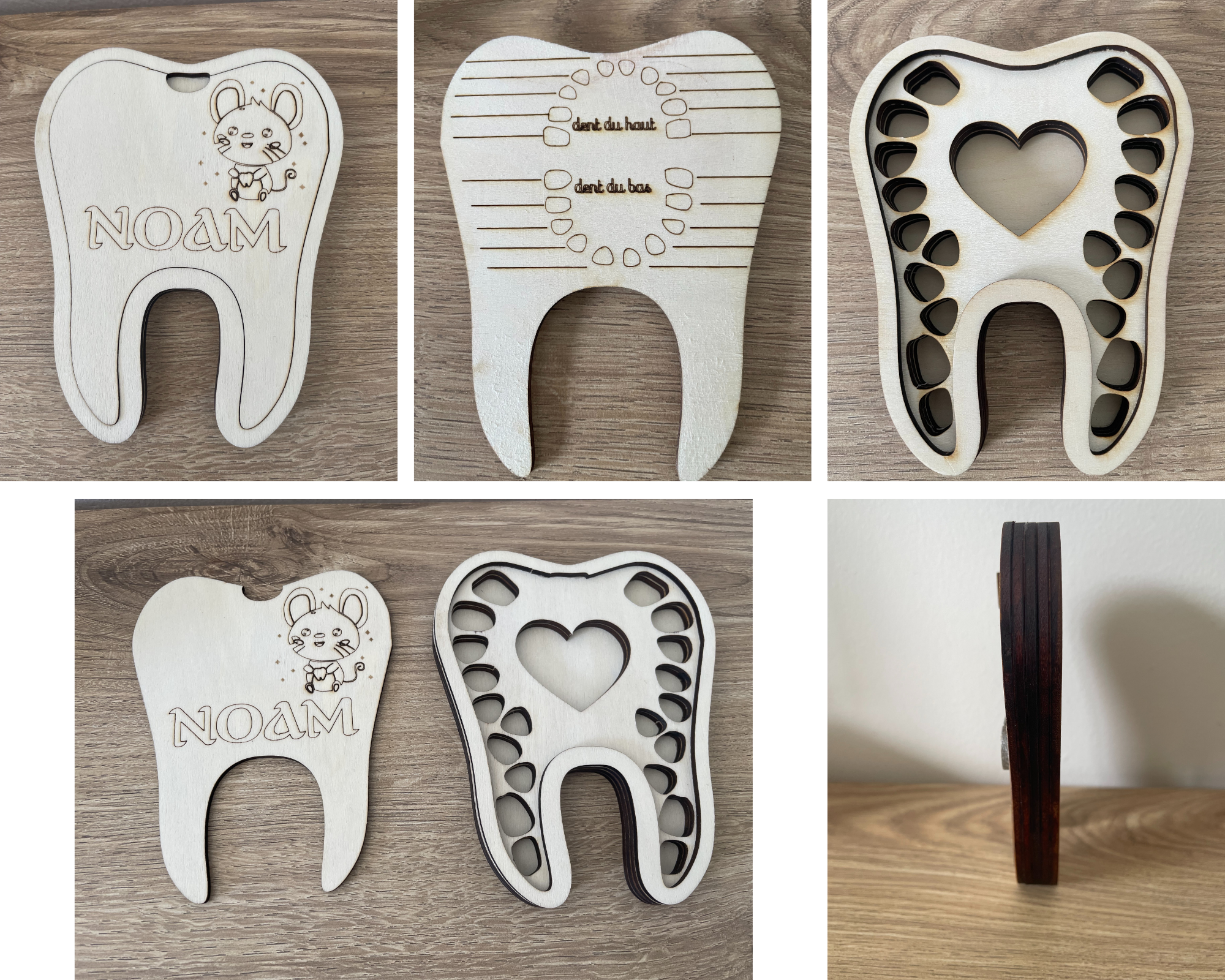 Boîte à dent de lait personnalisable – Avec prénom et date Ô cadeau unique