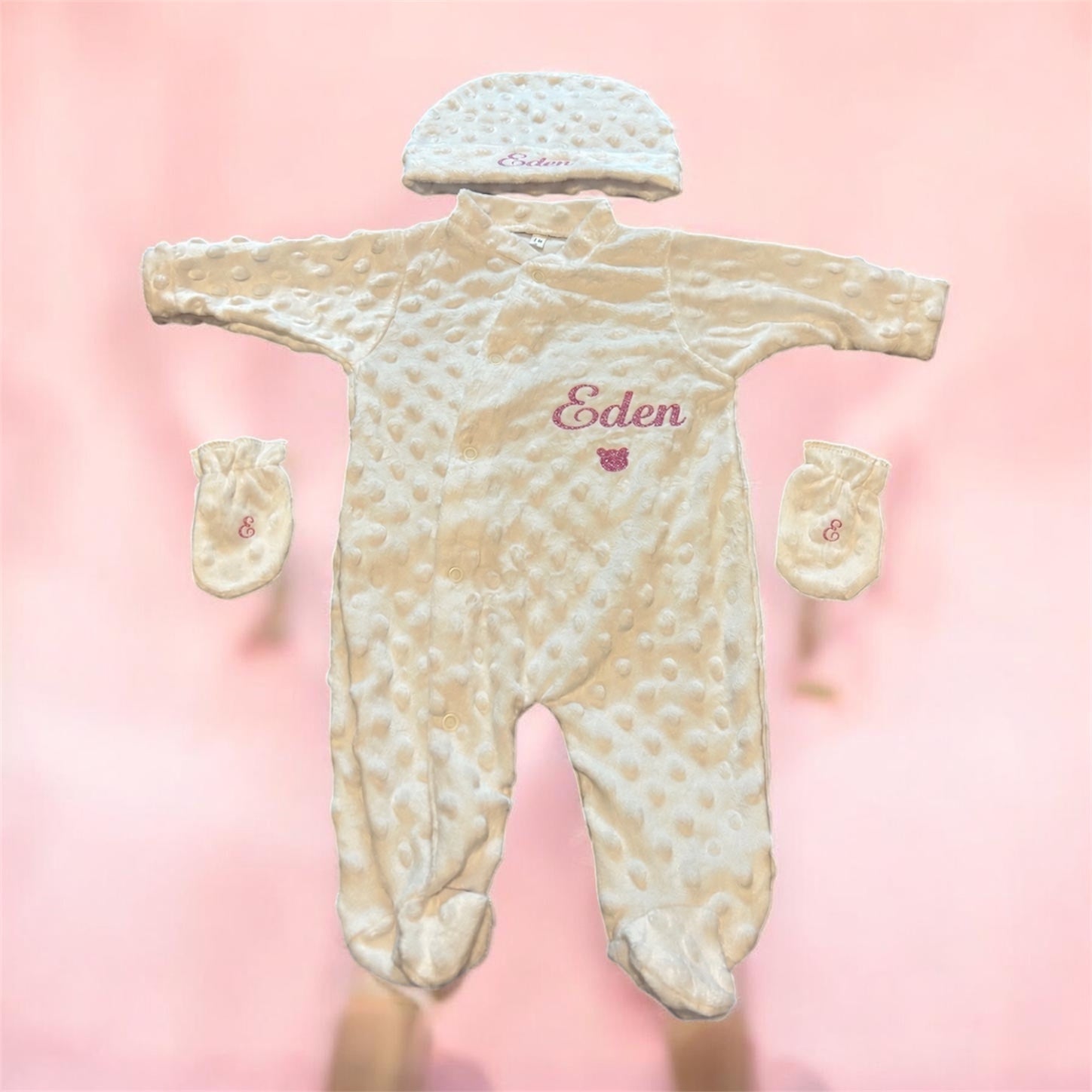 👶 Ensemble Naissance Personnalisé – 3 pièces Ô cadeau unique
