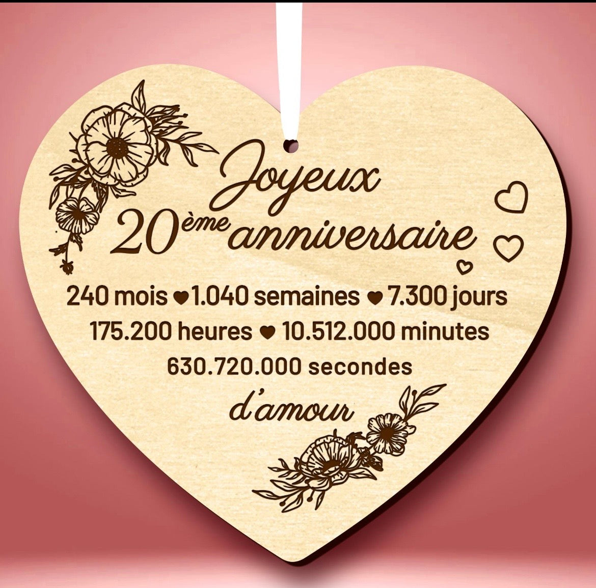 Carte cœur personnalisée – Joyeux Anniversaire Ô cadeau unique