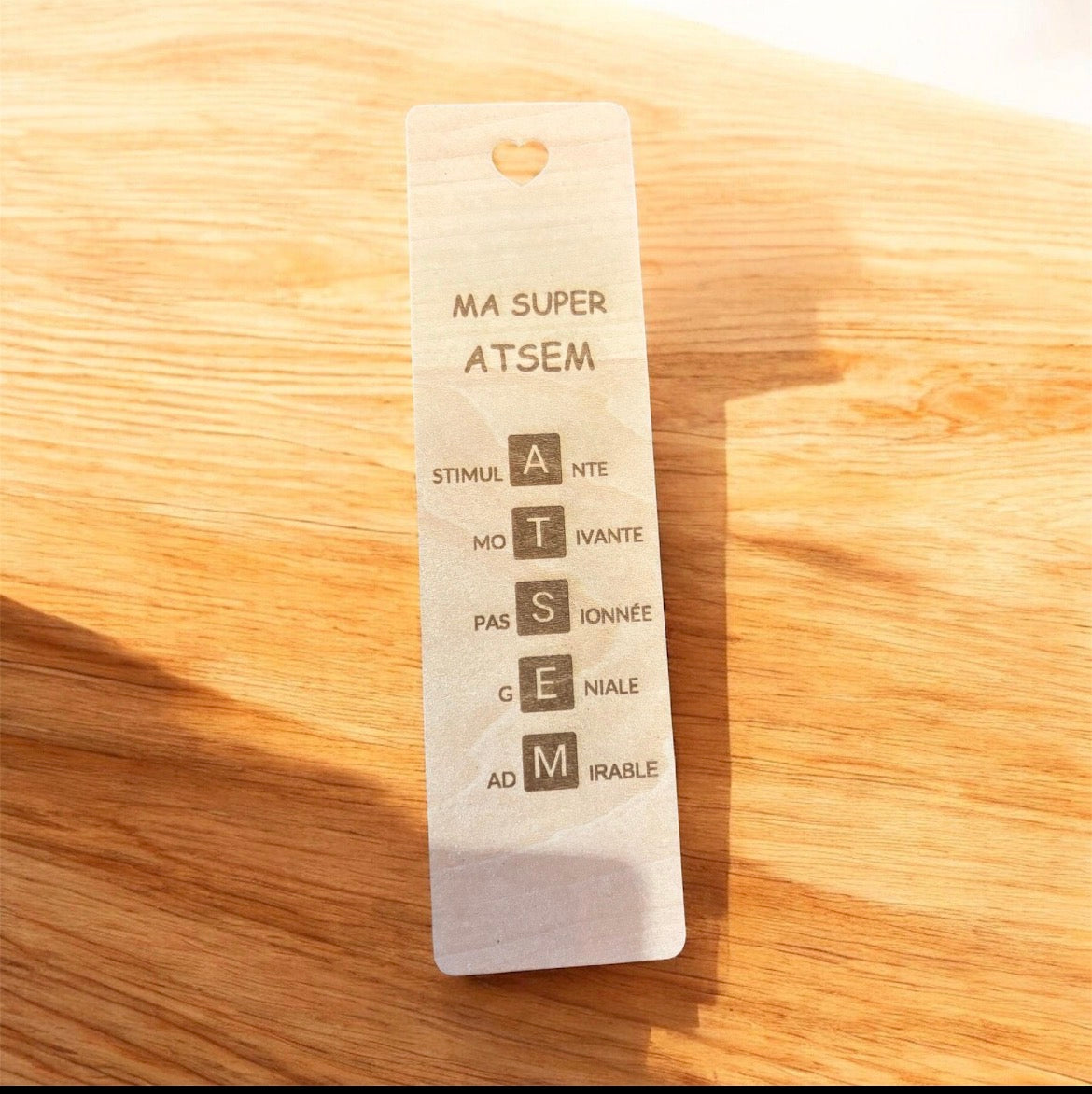 Marque-page personnalisé en bois – Cadeau de remerciement Ô cadeau unique