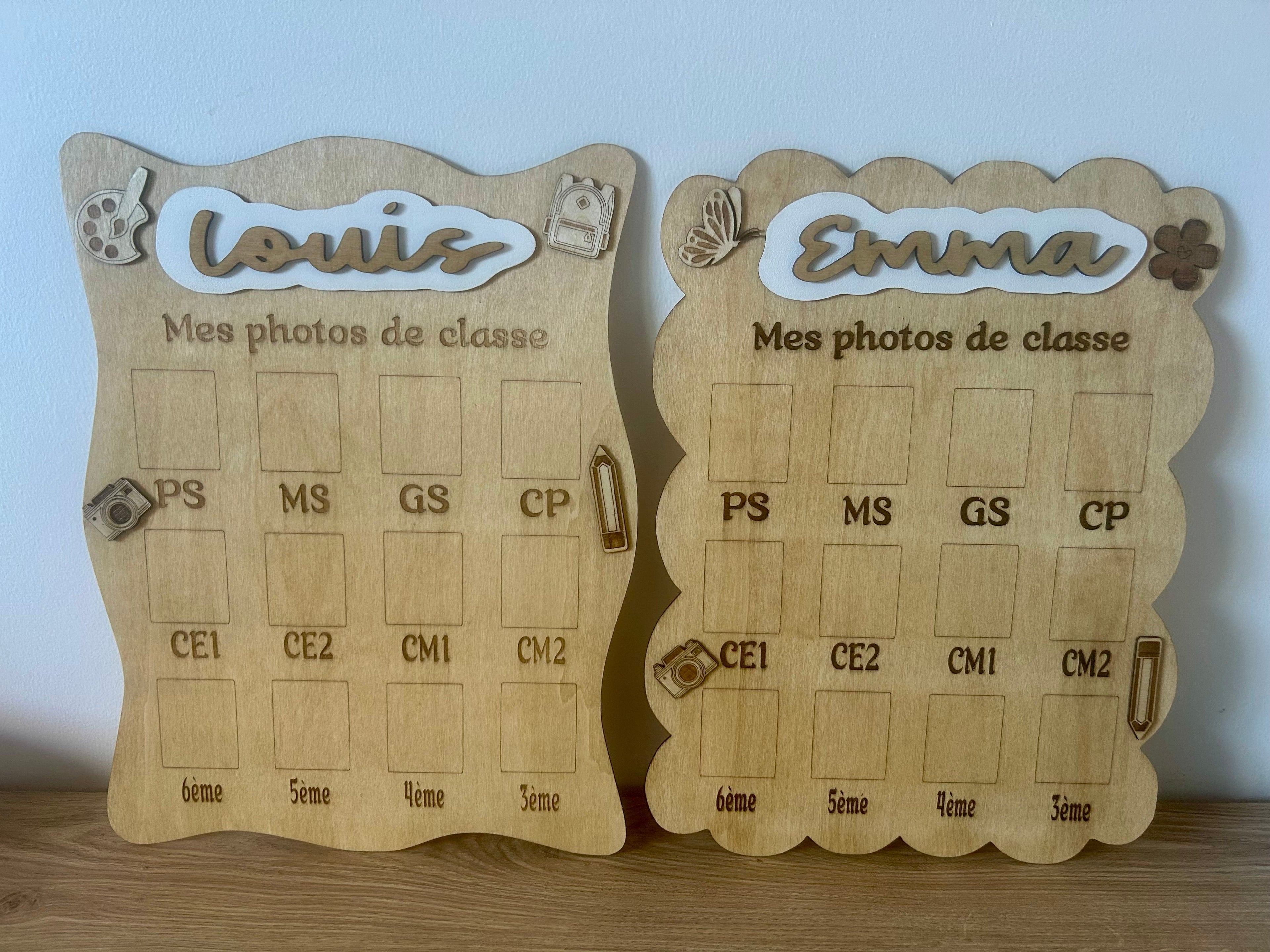 📸 Cadre Années Scolaires – De la Petite Section à la 3ème Ô cadeau unique