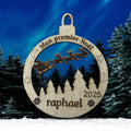 🎁 Boule de Noël en bois personnalisée – Un souvenir unique pour votre sapin ! Ô cadeau unique