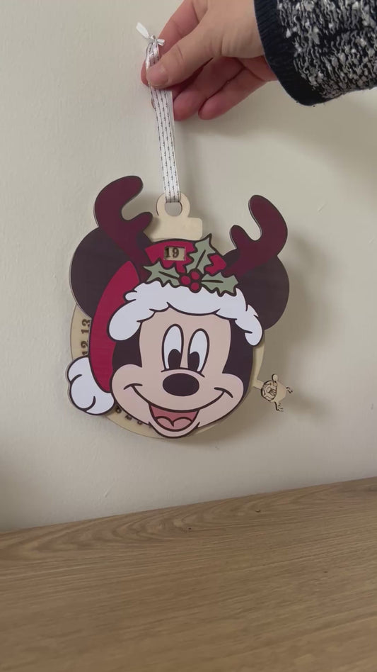 🎄 Calendrier compte à rebours de Noël en bois personnalisable 🎅