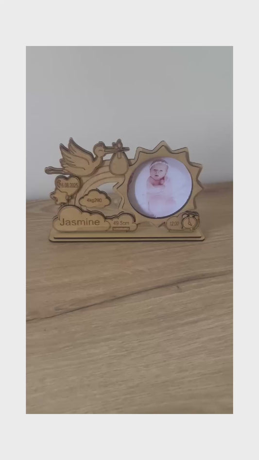 Cadre photo pour Bébé Personnalisé – Souvenir Unique de Naissance